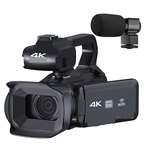 Caméscope 4K UHD avec écran tactile rotatif et autofocus pour vlog