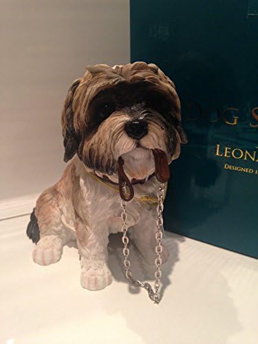 Sitting Shih Tzu Ornament Figure Figurine Model Gift Brown/White Leonardo Collection