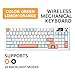 YINDIAO Mechanische Bluetooth Tastatur Kabellos mit Hintergrundbeleuchtung – Kompatibel mit Windows & Mac – Leise Mechanische Tasten, Wiederaufladbar (Green Lemon Orange)