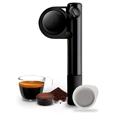 Handpresso Pump Black 48238 Portable and manual espresso machine for ESE pods or ground coffee Cover