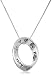 Sterling Silver "Love Life Be Brave" Circle Pendant Necklace , 18"