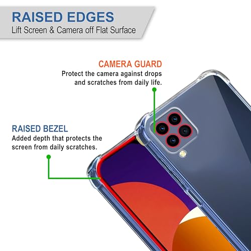 Image of CEDO Samsung A12 / F12 / M12 Bumper Case | Soft Jel Flexible Thin Full Protection Shock Proof Clear TPU Back Case Cover for Samsung Galaxy A12 / F12 / M12 (Transparent)