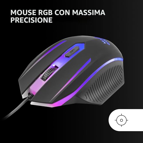 MARS GAMING MCP1 - Pacchetto tastiera e mouse da gioco (2800 DPI - Tastiera gaming - Immagine 2