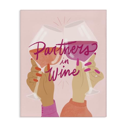 Stupell Industries Wine Partners Glam Sassy, 24 x 30 Inch Canvas Wall Art