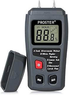 Proster Digital Wood Moisture Meter Handheld LCD Moisture Tester Damp Moisture Tester Detector for Firewood Paper Humidity Measuring