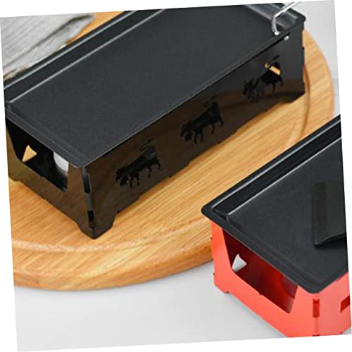 Upkoch 1 Set Camping Plate Set Mini Bbq Grill Raclette Cheese Portable Camping Grill Cheese Raclette Rotaster Baking Tray Portable Grills Cheese Grill Camping Cookware Baking Tray Stove #TOP7