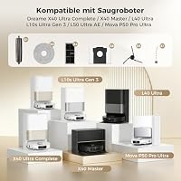 Zubehör für Dreame L10s Ultra Gen 3/L40 Ultra/L50 Ultra AE/Mova P50, 25er | TriCut Bürste Zubehör X40 Ultra/X40 Master Saugroboter, 6Staubbeutel 6Wischpad 4Filter 6Seitenbürste 2Reinigungszubehör – Ansicht 2