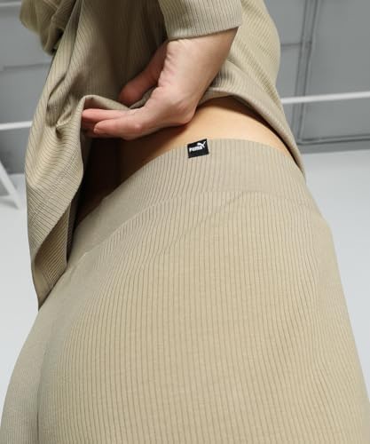 PUMA Kadın ESS ELEVATED Straight Pants-Oak Branch Knitted Pants L - Görsel 6