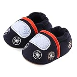 CHEERFUL MARIO Lauflernschuhe Baby Jungen Mädchen Hausschuhe Unisex Baby Elastischer Knöchel Weiche Sohle Dunkelblau 12-18 Monate