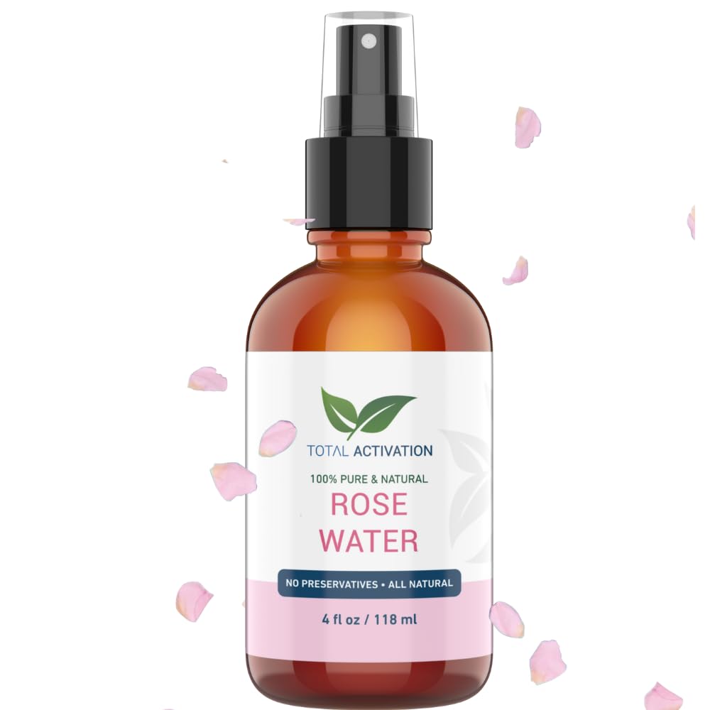 Organic Rose Water Spray for Face – 100% Pure Moroccan Rosewater Toner – Natural Hydrating Mist for Skin, Hair & Body – Gentle Makeup Remover for Dry,