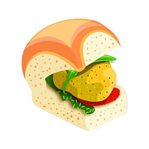 Bhai Please Vada Pav - Imán de madera para nevera (paquete de 1) para alimentos y bebidas, regalo y decoración