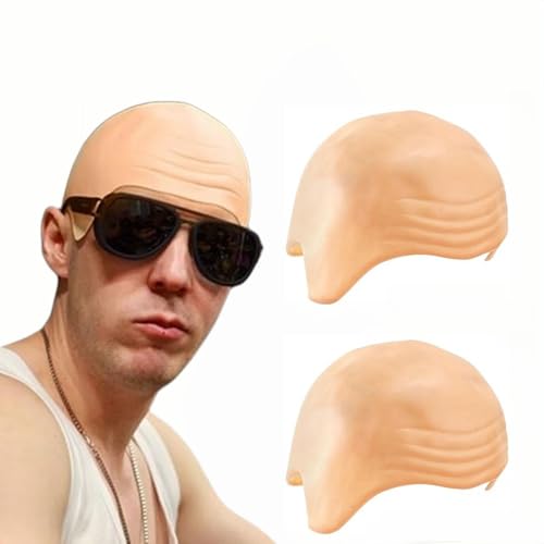SDXCJY Latex-Kappe für Erwachsene, Männer und Frauen, Glatzenhüte,...