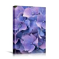 Canvas Wall Art Purple Petals Colorful Farmhouse/Country Floral Multicolor Patterns Photography - 12x18 inches