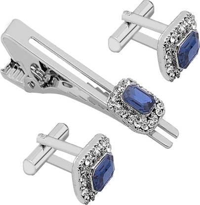 Exotica Fashions Metal Cufflink & Tie Pin Set (Silver) (B09MDWRYXM) Amazon Price History, Amazon Price Tracker