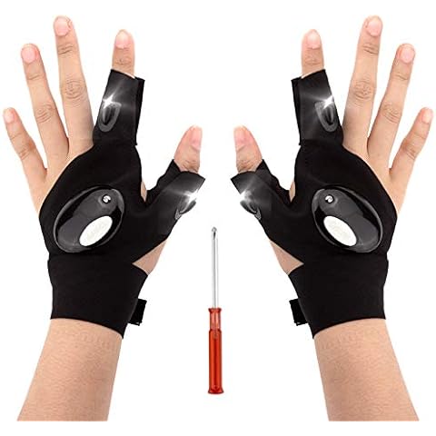 LUTER LED Flashlight Gloves for Outdoor Activities Cover