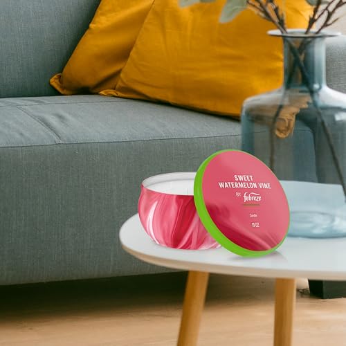 Image of Febreze Scented Candle, Sweet Watermelon Vine Scent, 11 oz 4 Wick Candle, Single Pack