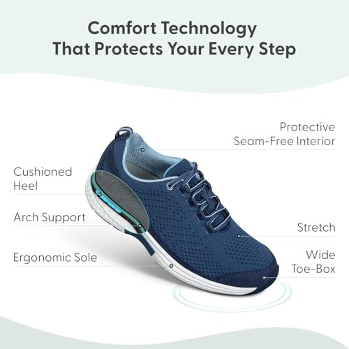 Image of Orthofeet Women's Orthopedic Stretch Knit Walking Sneaker