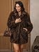 ELLEVEN Faux Fur Long Coats Winter Jackets for Women Warm Fluffy Notch Lapel Overcoat Fashion Outfits Black&Brown Large