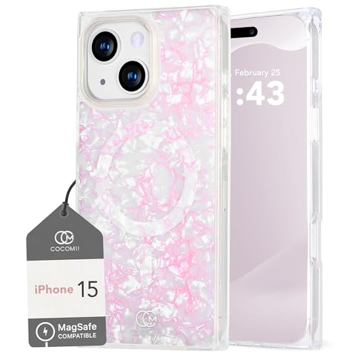 Image of COCOMII Rectangle for iPhone 15 Case, Hot Pink Opal