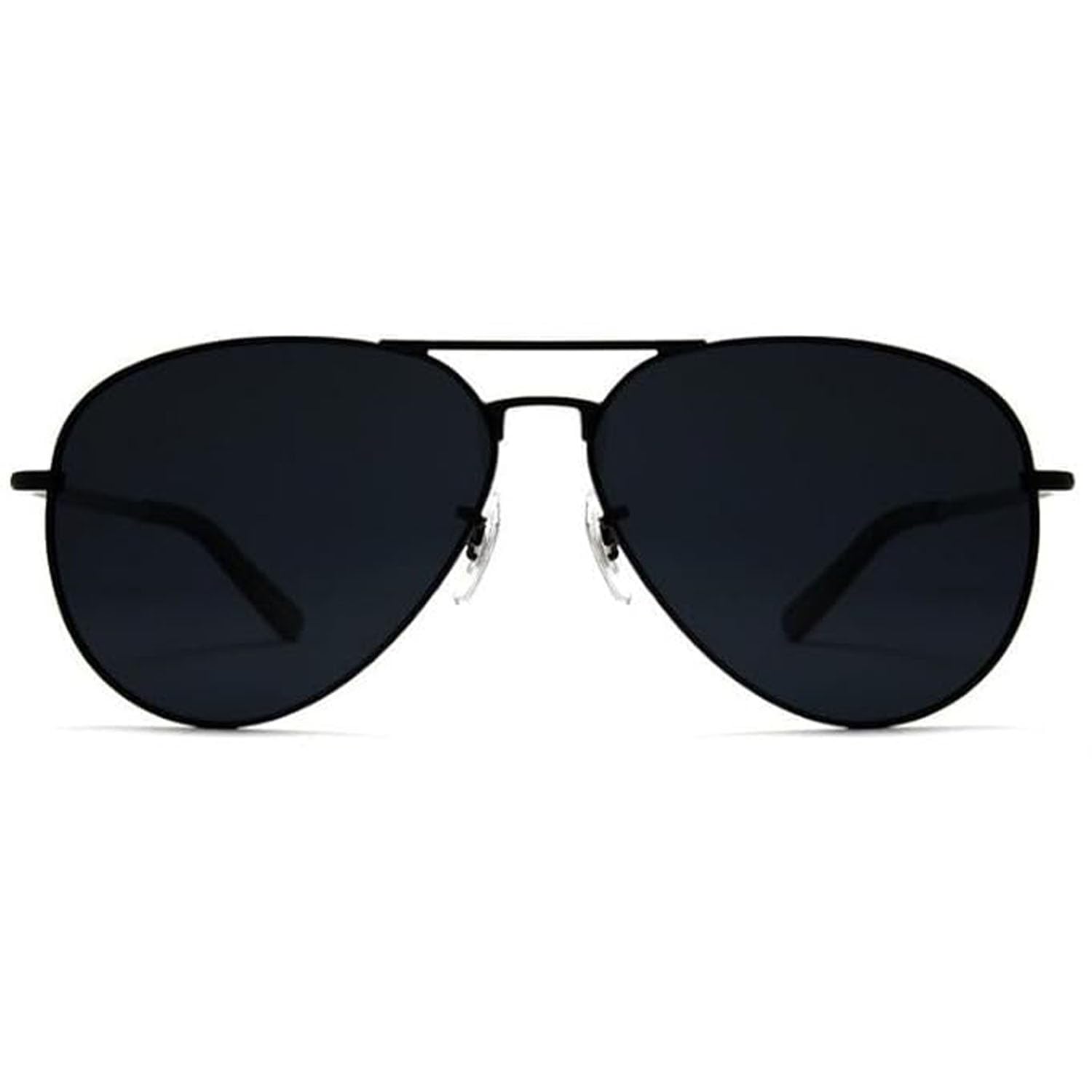 Unisex Polarized Aviator Sunglasses – UV Protection, Classic Retro Pilot Style, Lightweight Metal Frame (All Black) – for Men & Women-image-28