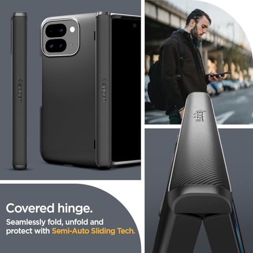 Spigen Slim Armor Pro Designed for Pixel 9 Pro Fold Case (2024) [Hinge Protection] - Black