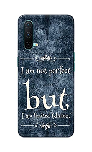 Image of Printed Hard Back Cover Case for OnePlus Nord CE 5G Back Cover (I Am Not Perfect I Am Limited Edition) -1803