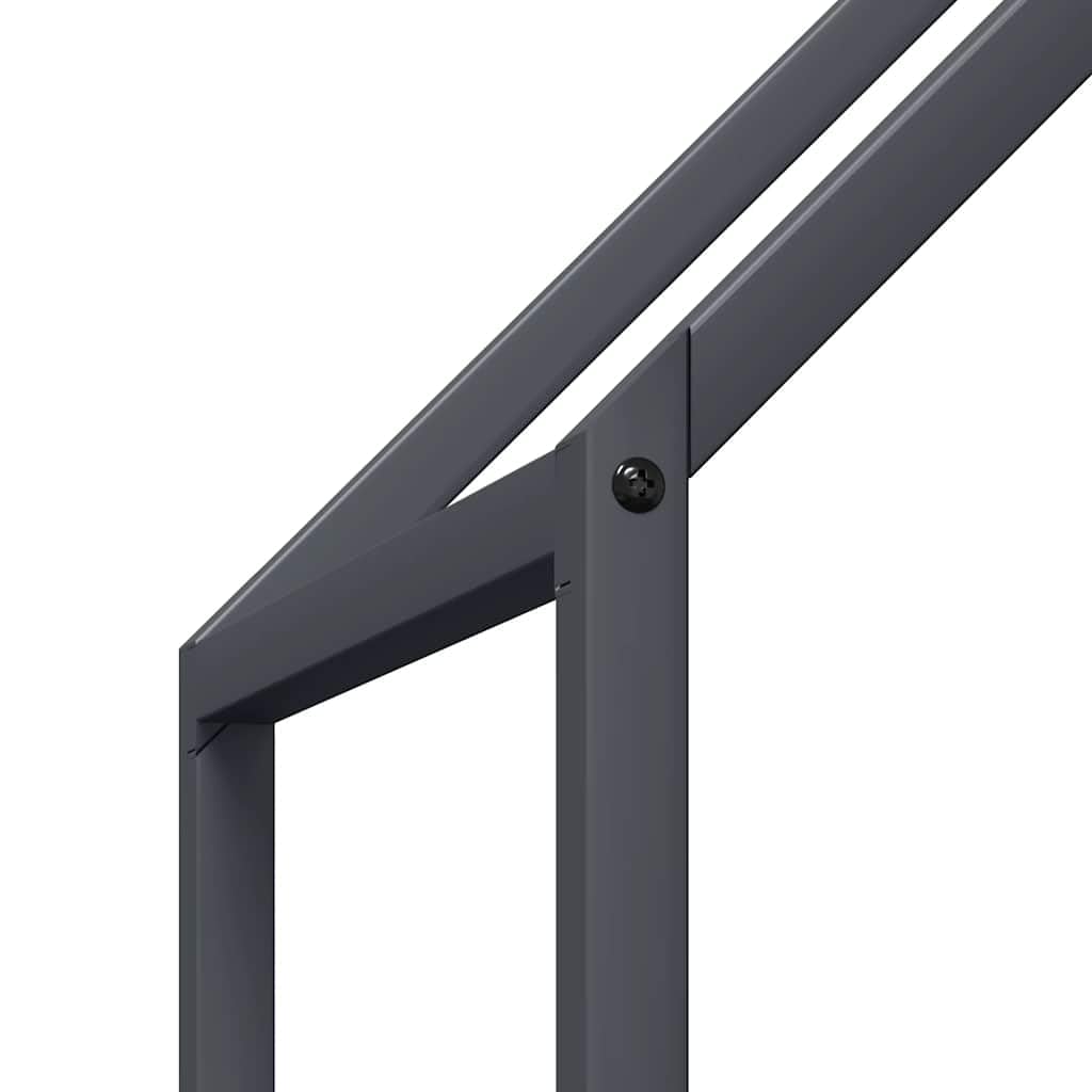 Estantería para leña antracita de acero laminado en frío, 60 x 25 x 60 cm, soporte apilable para leña, con capacidad de carga de 100 kg, para guardar leña, salón, estufa de leña