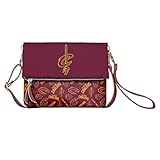 Maße: 20,3 x 16,5 x 2,5 cm. FOCO NBA Cleveland Cavaliers Damen-Tragetasche, bedruckt, Team-Farbe, Einheitsgröße