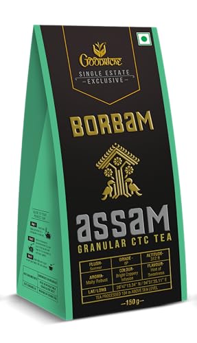 Image of Goodricke Borbam Assam CTC Tea 150g | Single Estate Premium Loose Leaf | Strong Kadak Chai Patti | Rich Aroma Milk Chai | Black Tea | Authentic Indian Brew | Bold