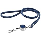 prendre ネックストラップ 首掛け リール マイクロファイバーレザー 社員証 メンズ レディース ビジネス カジュアル 首掛けストラップ （ネイビー） PR-NECKSTRAP-NV