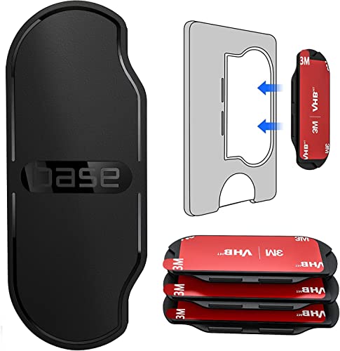 Base Adhesiva de Repuesto para Pops Socket Wallet Plus, 3 Piezas de Billetera + Cartera de Bases Adhesivas de plástico con 3 Piezas de Adhesivo Extra Alto, Soporte para Tarjeta de teléfono Cover