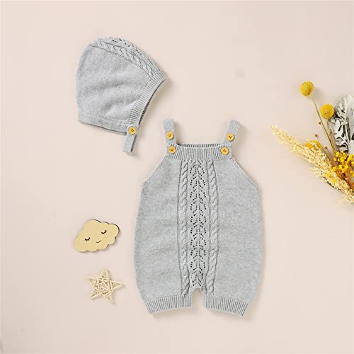 Girl Sweater Size 14 16 Romper Cotton Sleeveless Boy Girl Sweater Clothes Jumpsuit 1 with Hat Caps Outfits Set4