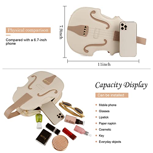Bolso Tote para Mujer Diseño Violín de Cuero PU miniatura 5