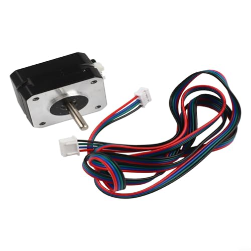 EXTRWORY for NEMA 17 Pancake Stepper Motor,for 3D Printer 1 A Rated Current 17 Holding Torque 42 x 42 x 23 mm Black