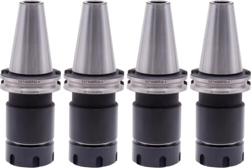 4 pcs CAT 40 Taper ER-32 Collet Chuck, Tool Holder, 4