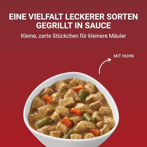 PURINA ONE Mini/Small Adult Hundefutter nass für kleine Hunde, reich an Huhn und Gemüse, 26er Pack (26 x 85g)