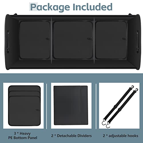 Car Trunk Organizer,Heavy Duty Collapsible 95 L Capacity Car Trunk Storage Organizer,Multi-Compartment Pockets, Adjustable Straps - Ideal For Travel, Camping, Shopping,Perfect For Suv, Truck, Sedan #TOP3