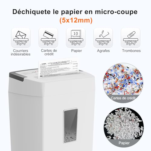 Destructeur de documents Bonsaii C275-B micro-coupe P4 bac 21L - 2