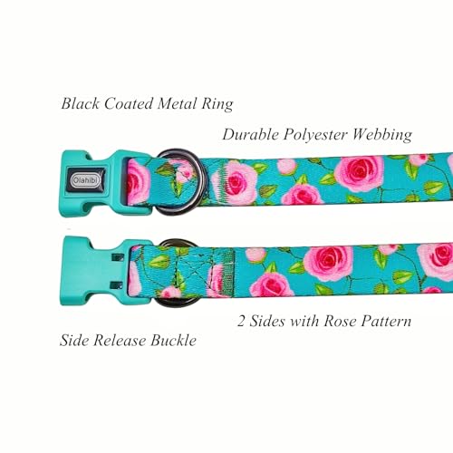 Collar para perro XS Olahibi diseño rosa poliéster miniatura 3