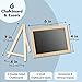 Juvale Mini Chalkboard Signs with Stand - 6-Pack Wood-Framed Tabletop Chalkboard Sign, 7x7x4 in (6x4 in Writing Area), Black - Reusable Double-Sided Boards for Weddings, Coffee Shops & Events