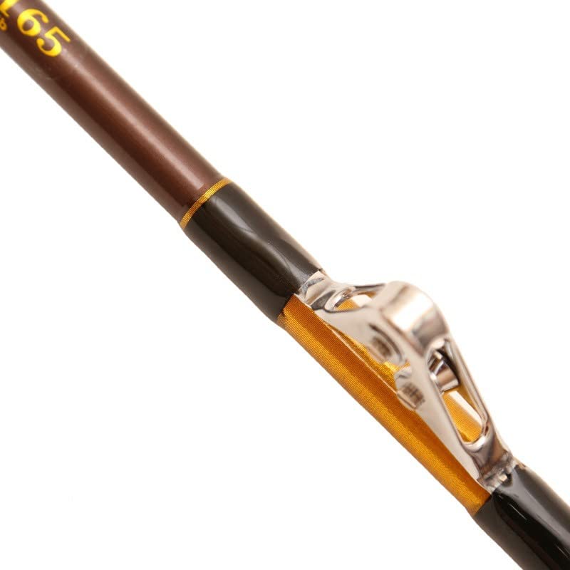 Canne à pêche 2 pièces en Eau salée pour pêche à la traîne Trolling,Fishing Rods avec Roller Guides (Brown A/80-120lbs,180cm)