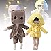 10.2/11.8in Little Nightmares Plushie, Mono y Six Plush Stuffed Dolls Kawaii Gift para niños niñas fanáticos de los juegos (28cm Seis + 30cm Mono)