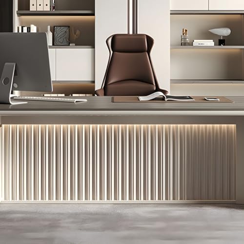 Image of Lakdi The Furniture Co Director & Executive L-Shape Office Table Luxury Desk Made in MDF with Reversible Orientation Side Unit Drawer and Storage Wire Manager & CPU Storage - LDL-616
