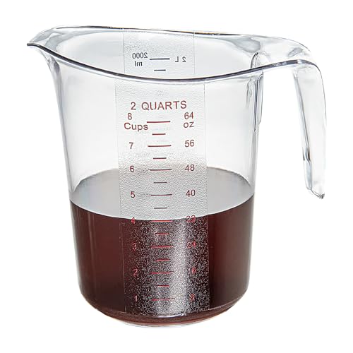 Image of Restaurantware Plastic Measuring Cup - Chef 101 Measuring Jug with Dual Unit Markings, Dishwasher Safe - Clear Measuring Cup for Kitchen, Restaurants