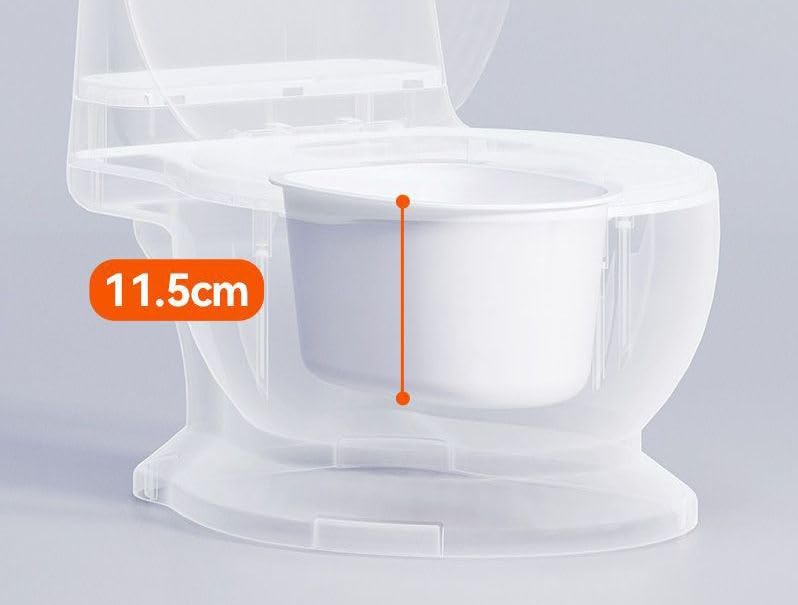Orinal Cómodo Bebé Niño WC De Entrenamiento Para Niños Con Sonido Real - Orinal Acolchado Cómodo, Ayuda En El Aprendizaje Del Baño, Blanco/Gris Aprendizaje Baño Niños