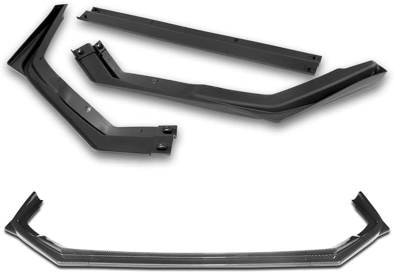 Miniatura 6 de Kit de 3 piezas de parachoques delantero compatible con Subaru Impreza 2017-2019, alerón de protección de moldura divisora estilo STP, difusor de