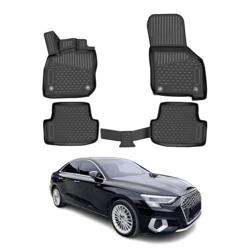 Tapis de Sol Audi A3 8Y OMAC 3D Noir pour Berline et Sportback 2020-2026
