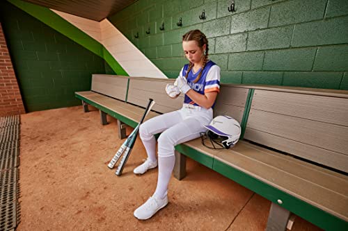 Mizuno Finch Women's Softball Padded Batting Glove, White-Gold, Small #TOP4