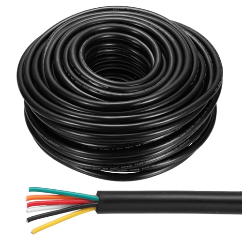 Câble pour bandes LED fil électrique 18 AWG 6 conducteurs noir de 300m contre les pertes de signal