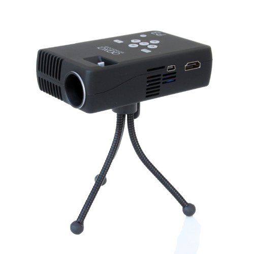 Aaxa Kp400-01 P3 Pico Pocket Projector With 50 Lumens Led, Media Player, Hdmi And Rechargable Battery, Black #TOP2